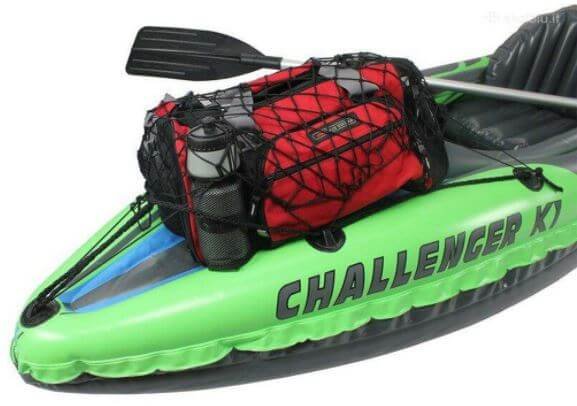 Contenance du filet avant du kayak gonflable Intex Challenge K1
