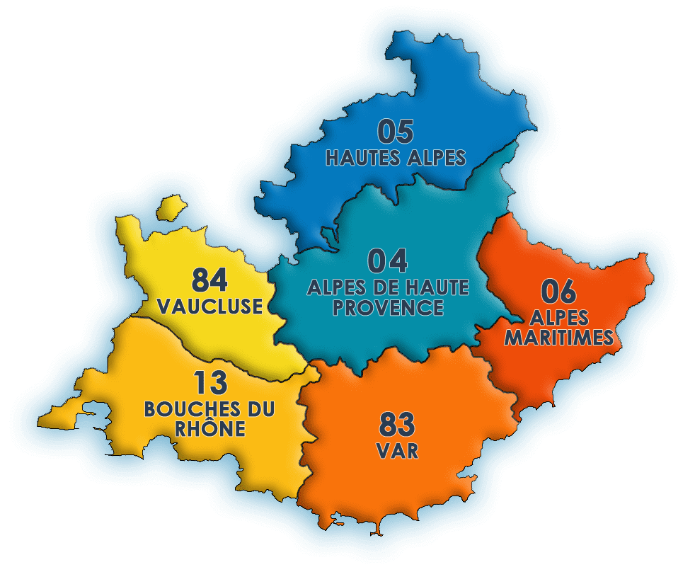 carte région paca